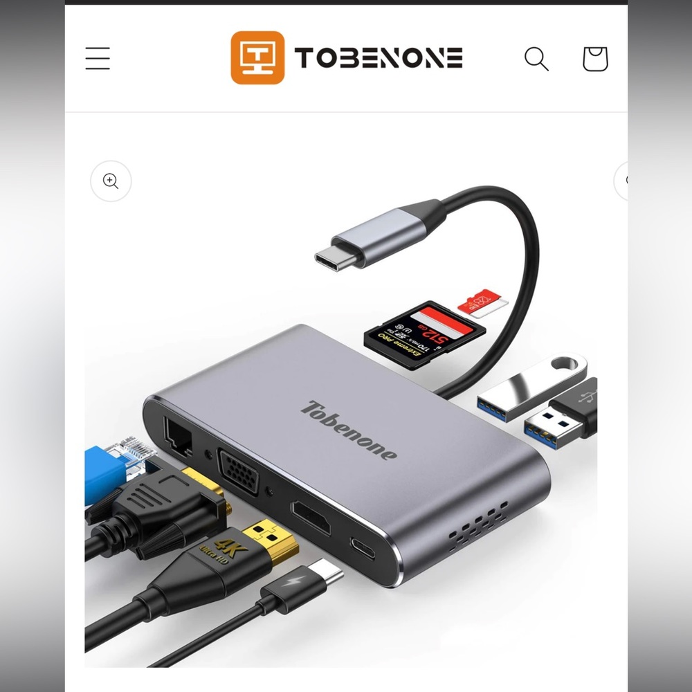 COPY - USB C Adapter 8-in-1 USB C to HDMI VGA Hub